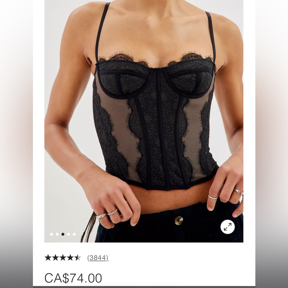 Urban Outfitters modern love corset top - black - Picture 4 of 4